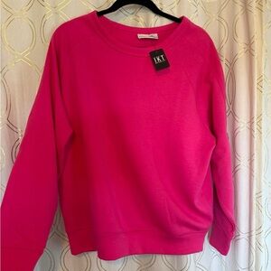 Zenana Outfitters Vibrant Pink Crew Neck Top